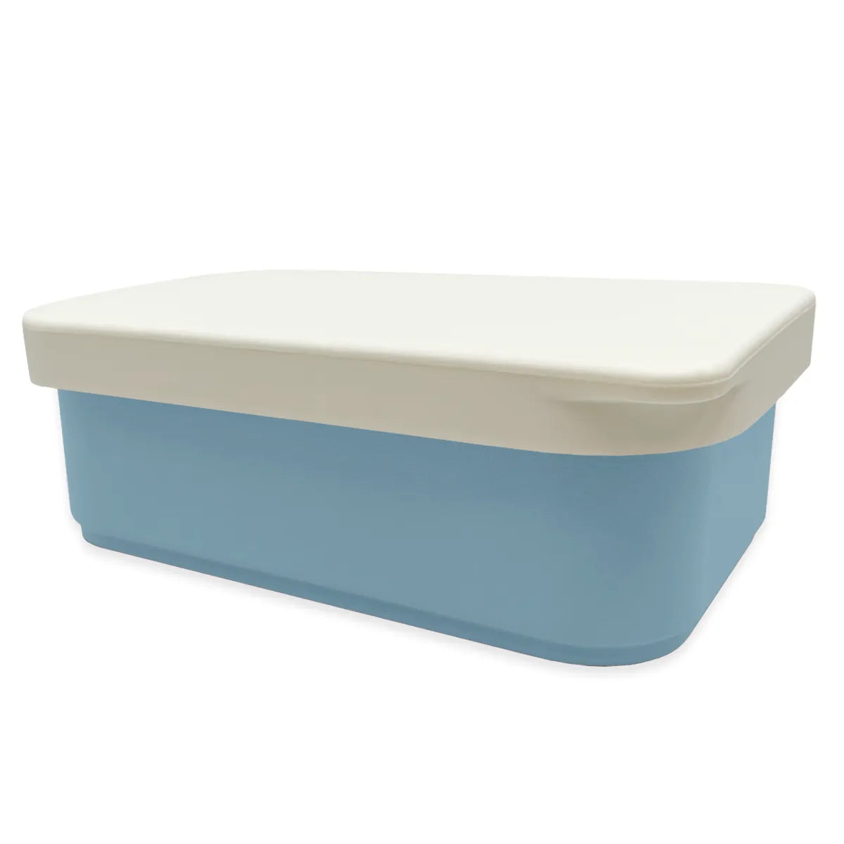 Smikkels RVS lunchbox met siliconen deksel blauw