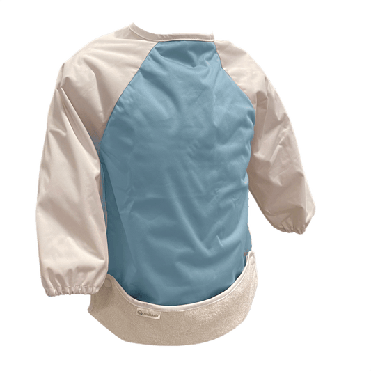 Blauwe mouwslab L van Smikkels van met zacht RPET buitenkant en badstof binnenkant