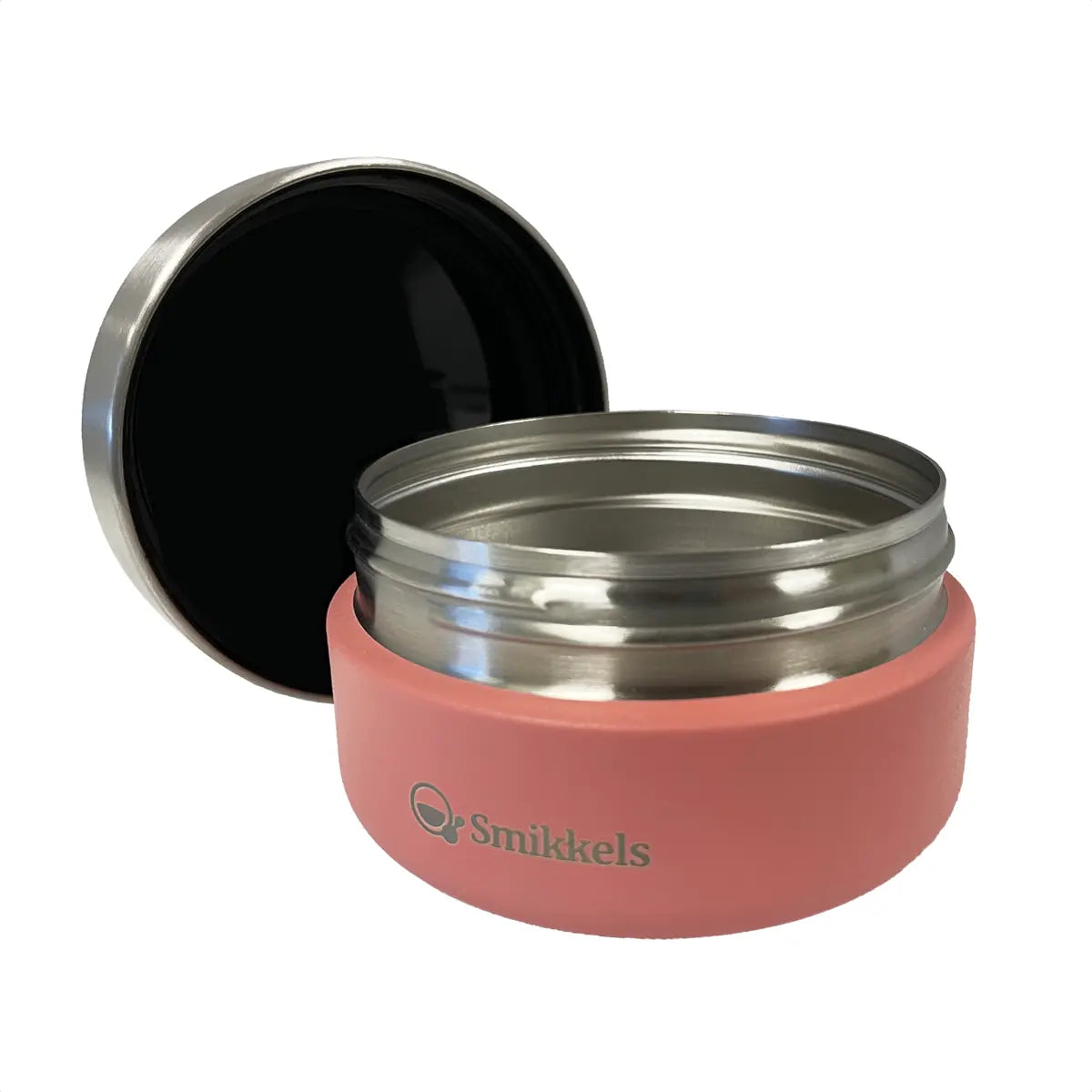 Roze RVS fruitbakje van Smikkels - Detail deksel