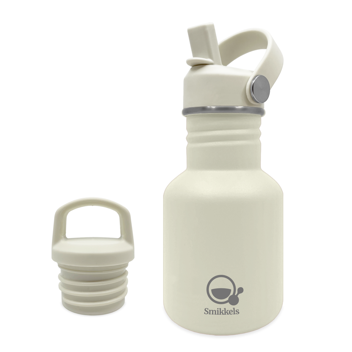Smikkels RVS drinkfles 350ml wit