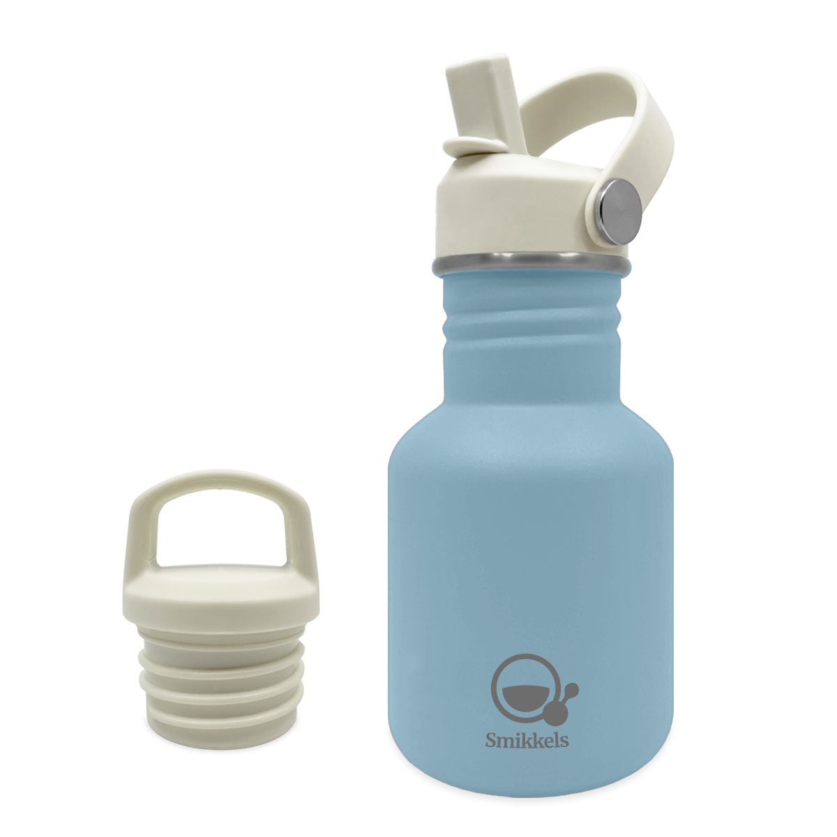 Smikkels RVS drinkfles 350ml blauw