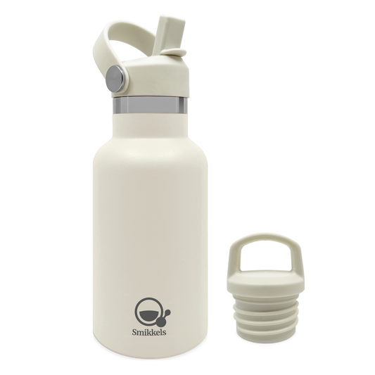 Smikkels RVS thermos drinkfles 350ml wit