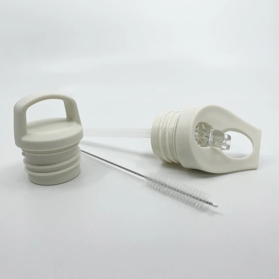 Doppen voor RVS thermos drinkfles wit - Smikkels