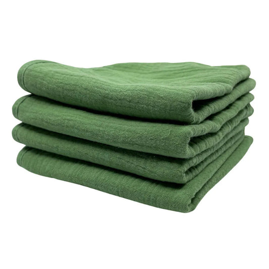 hydrofiele monddoekjes groen Smikkels baby - 100% Biologisch katoen