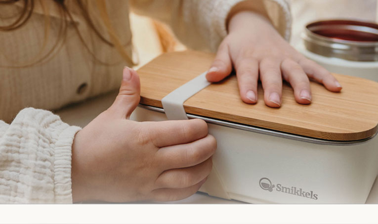RVS Lunchbox met bamboe deksel