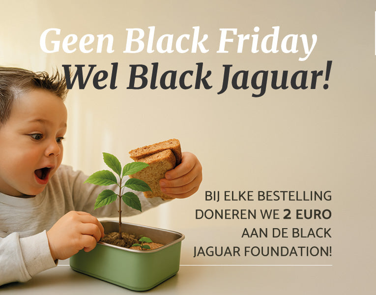Geen Black Friday, wel Black Jaguar. Bij elke bestelling doneert Smikkels 1 euro aan het regenwoud in Brazilië