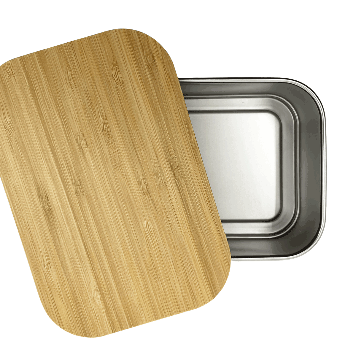 bamboe deksel voor RVS Lunchbox 900ml Smikkels