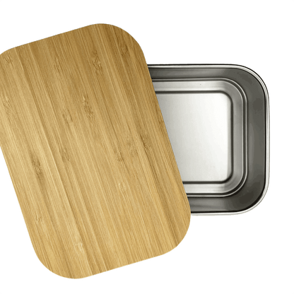 bamboe deksel voor RVS Lunchbox 900ml Smikkels