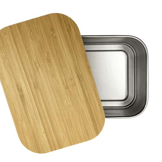 bamboe deksel voor RVS Lunchbox 900ml Smikkels