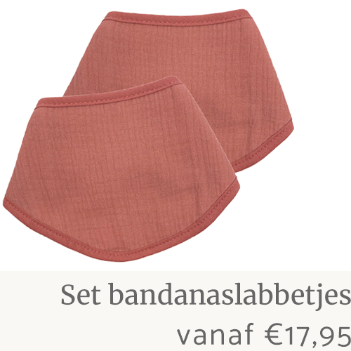 Set roze bandana slabbetjes van Smikkels