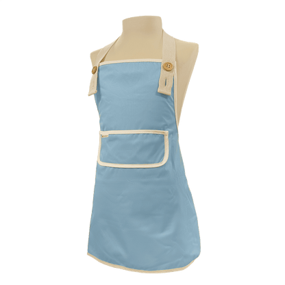 Blauw kinderschort van Smikkels van met zacht RPET buitenkant en badstof binnenkant 