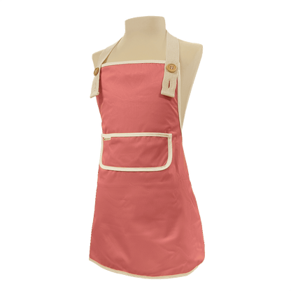 Roze kinderschort van Smikkels van met zacht RPET buitenkant en badstof binnenkant 