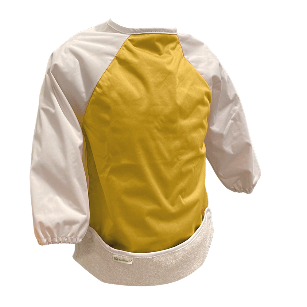 Gele mouwslab L van Smikkels van met zacht RPET buitenkant en badstof binnenkant 