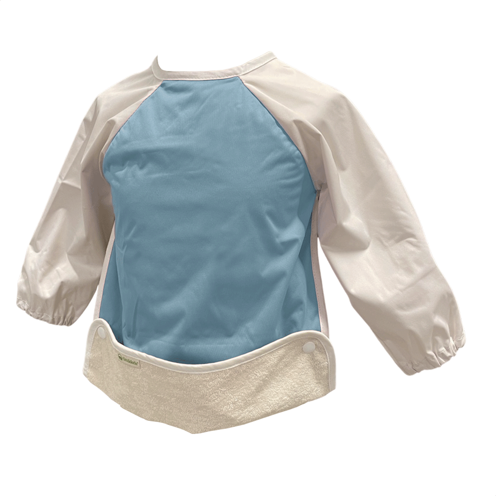 Blauwe mouwslab S van Smikkels van met zacht RPET buitenkant en badstof binnenkant 