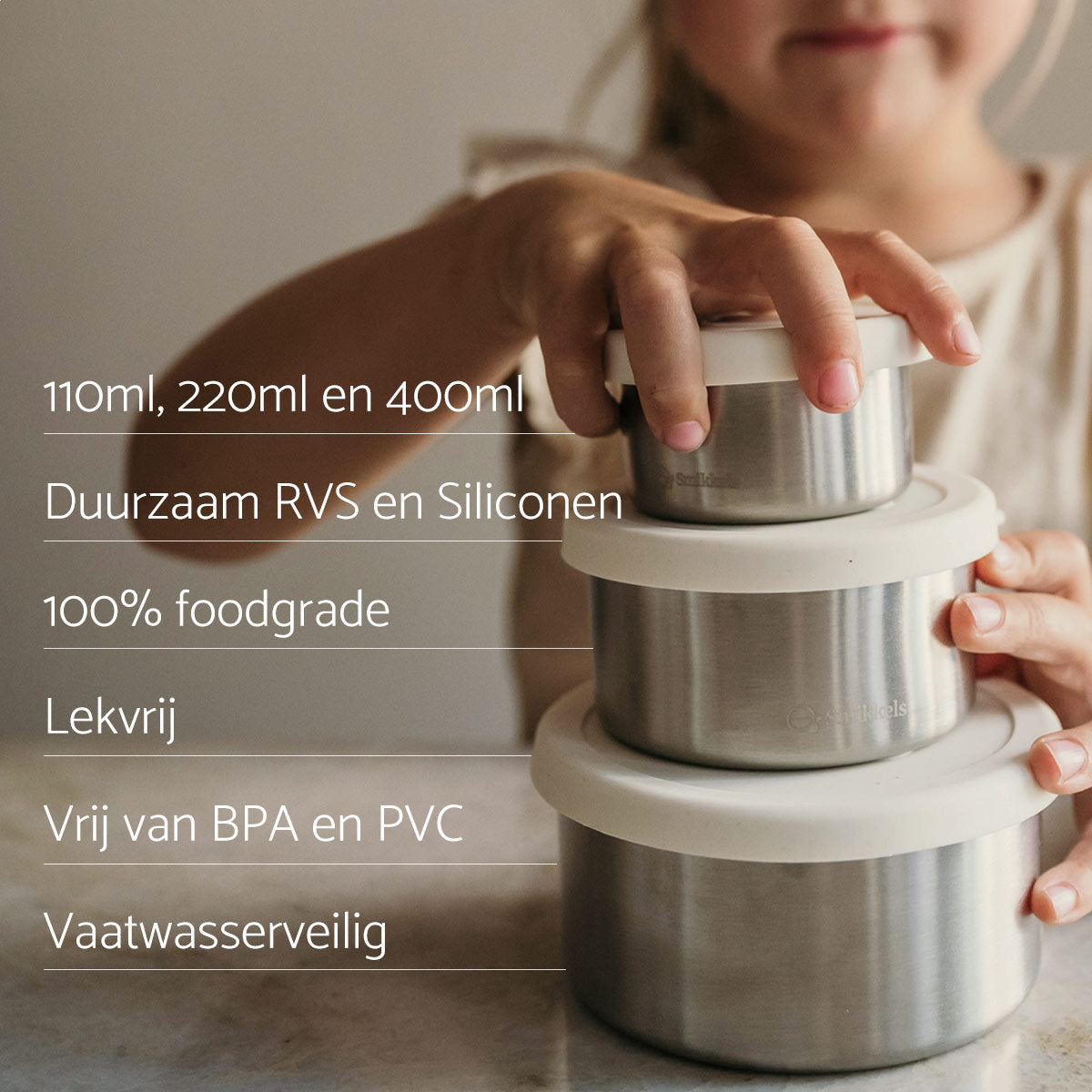 USP van Smikkels RVS fruit- en snackbakjes