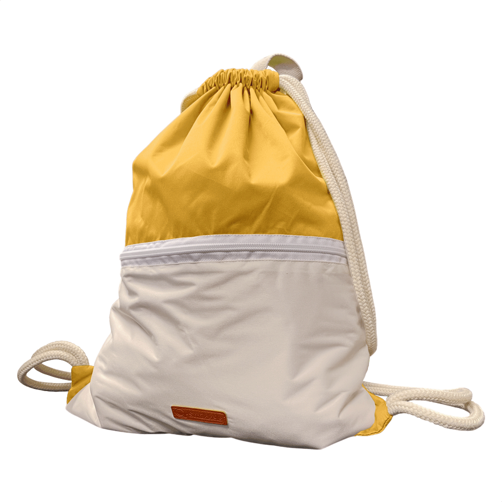 Smikkels gym- en zwemtas met dik koord Geel