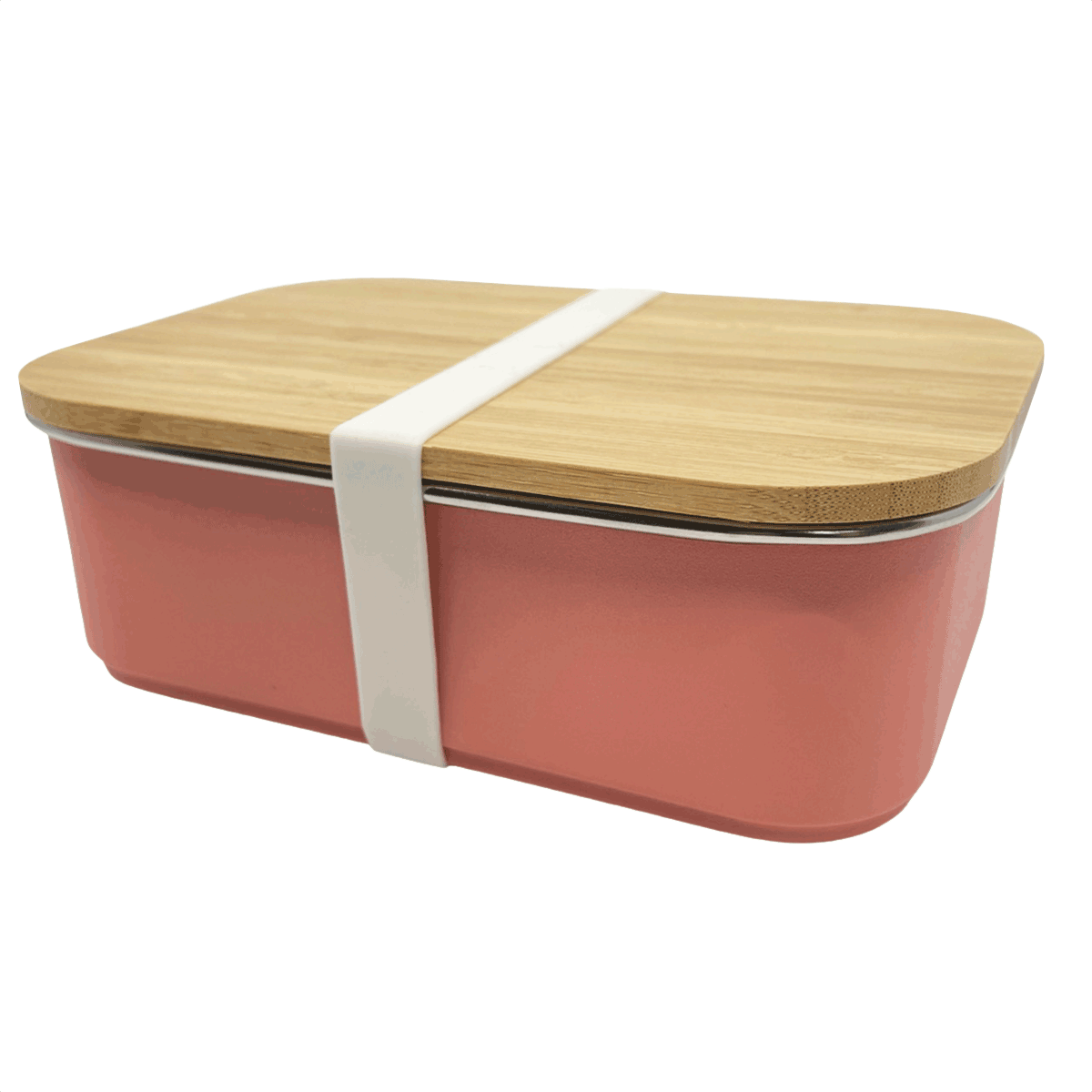 Smikkels RVS lunchbox met bamboe deksel Roze