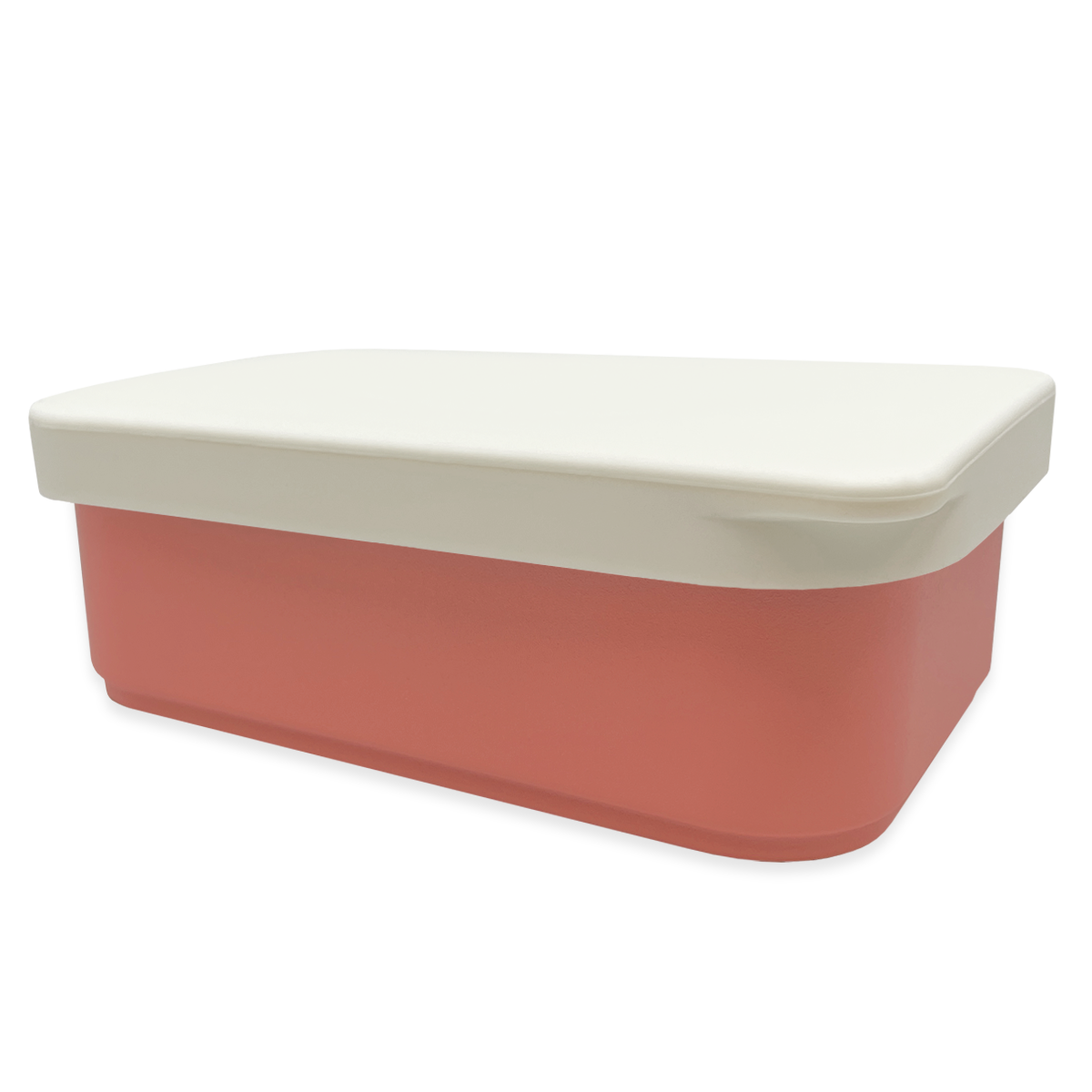 Smikkels RVS lunchbox met witte siliconen deksel Roze