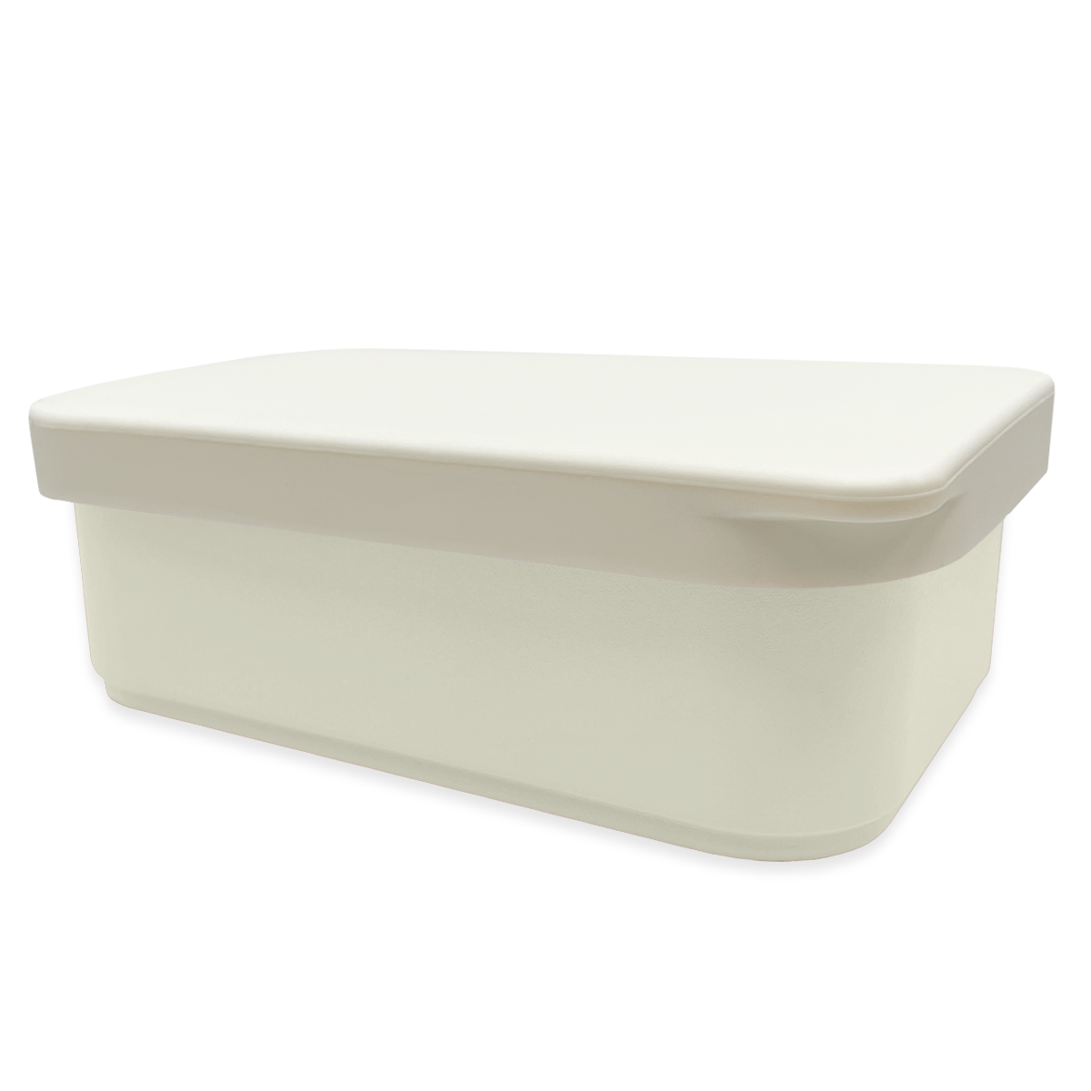 Smikkels RVS lunchbox met witte siliconen deksel Wit