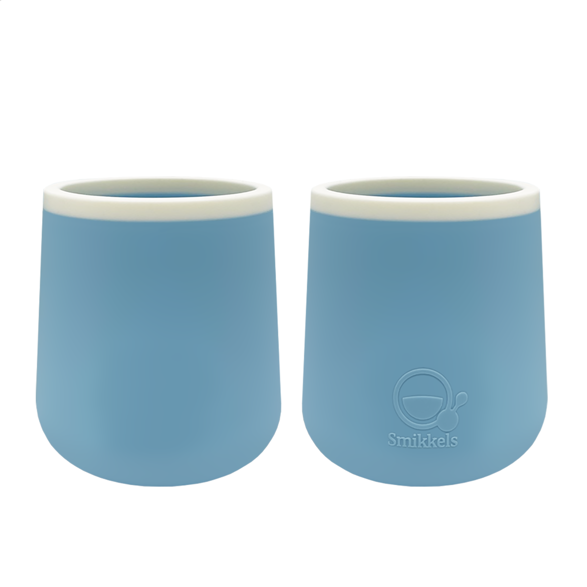 Set siliconen bekers van Smikkels Blauw