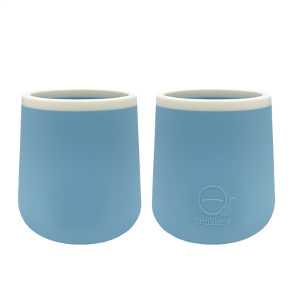 Set siliconen bekers van Smikkels Blauw