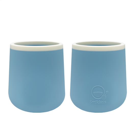 Set siliconen bekers van Smikkels Blauw
