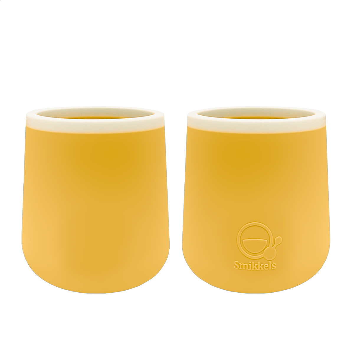 Set siliconen bekers van Smikkels Geel