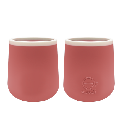 Set siliconen bekers van Smikkels Roze