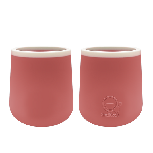 Set siliconen bekers van Smikkels Roze