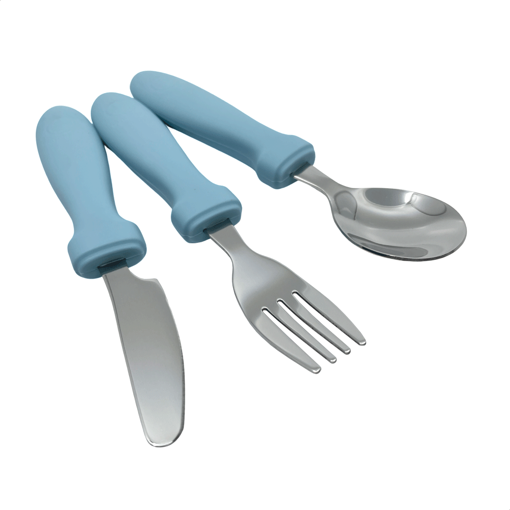 Blauw kinderbestek van Smikkels