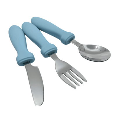 Blauw kinderbestek van Smikkels