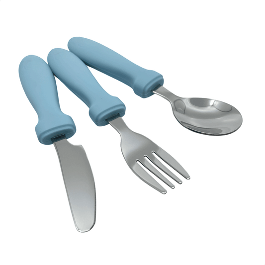 Blauw kinderbestek van Smikkels