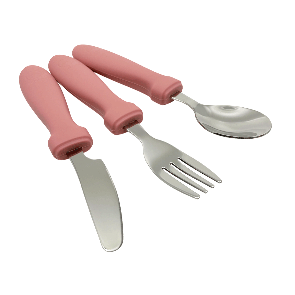 Roze kinderbestek van Smikkels