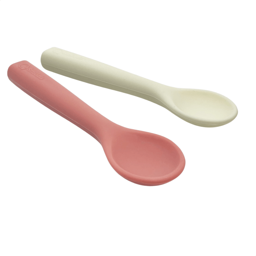 Set siliconen lepetjes Smikkels roze en wit