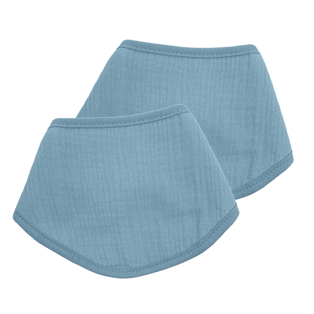 Set blauwe bandana slabbetjes van Smikkels