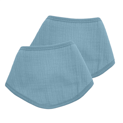 Set blauwe bandana slabbetjes van Smikkels