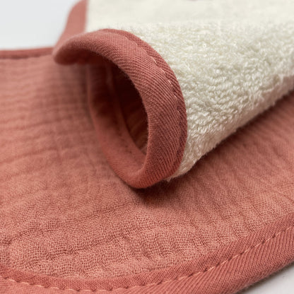 Bandana slab (set) roze Smikkels baby - 100% Biologisch katoen detail