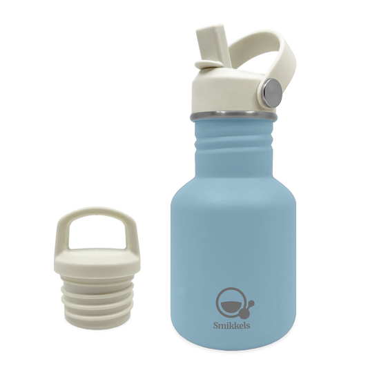 Smikkels RVS drinkfles 350ml blauw