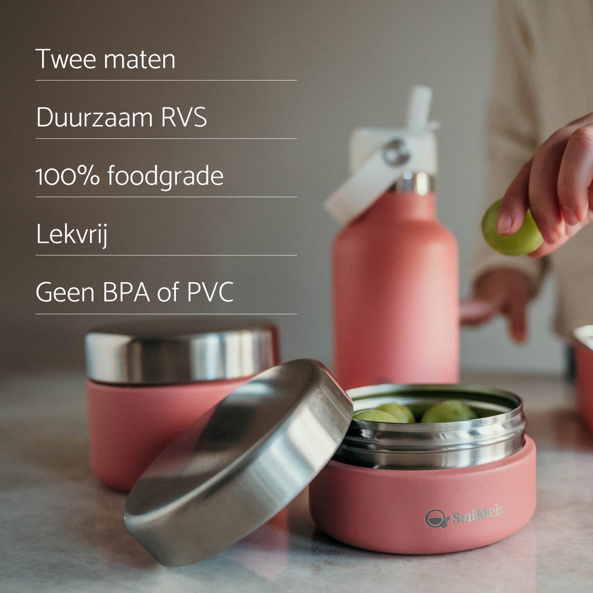 Smikkels fruitbakje 280ml roze met USP