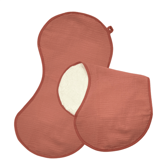 Roze schouderdoeken van Smikkels met hydrofiele zijde en badstof zijde