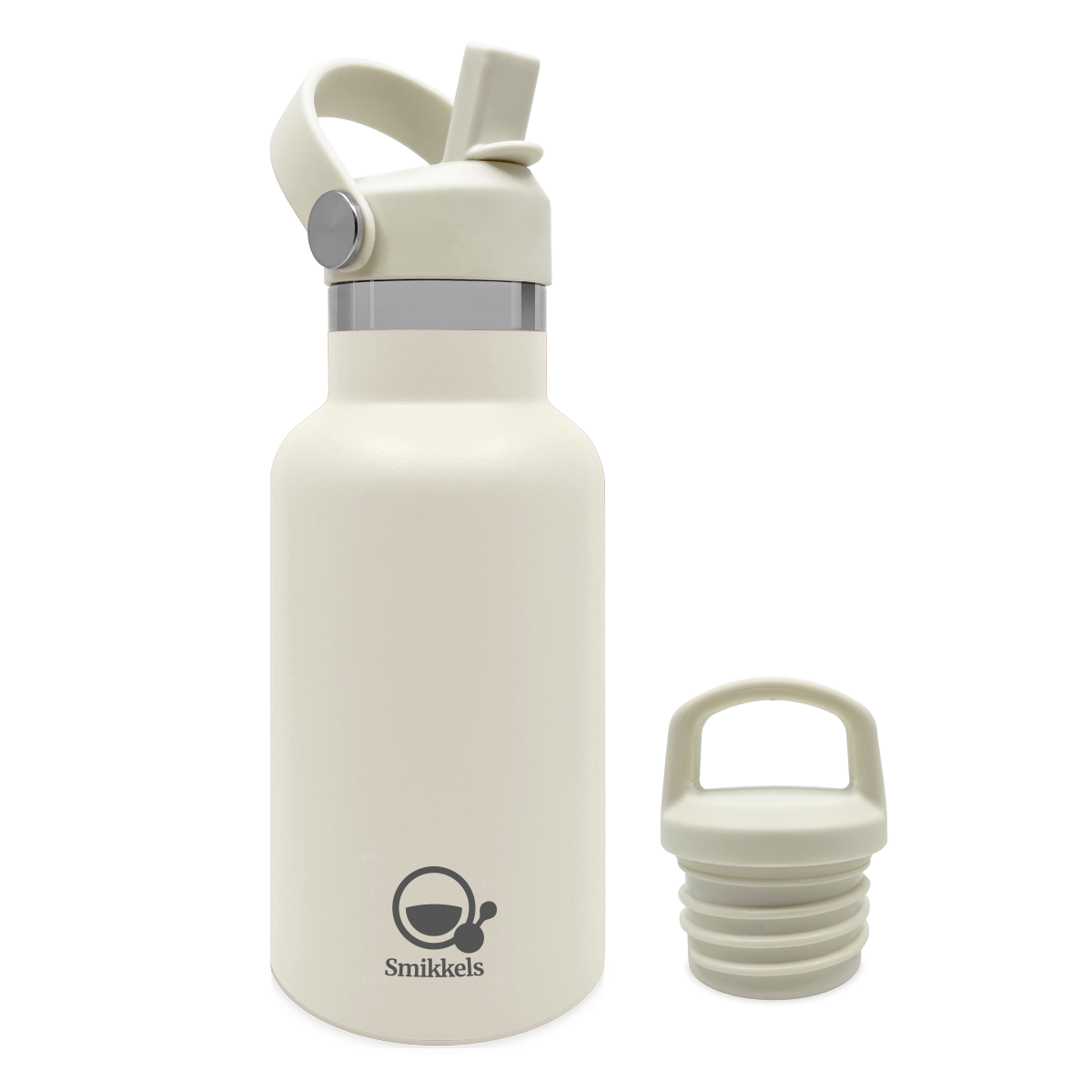 Smikkels RVS thermos drinkfles 350ml wit