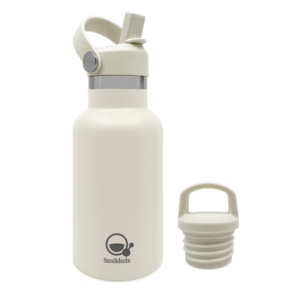 Smikkels RVS thermos drinkfles 350ml wit
