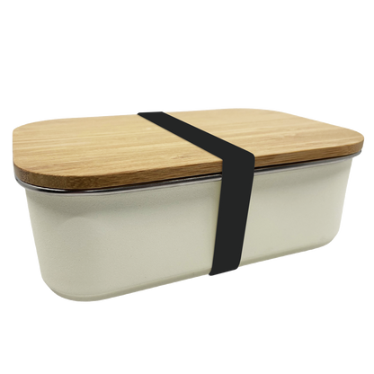 Witte Smikkels RVS lunchbox met zwarte elastiek