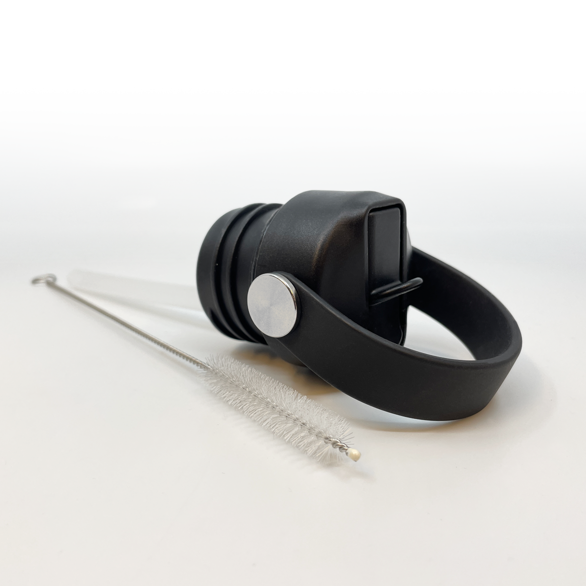 Zwarte rietjesdop voor Smikkels drinkflessen