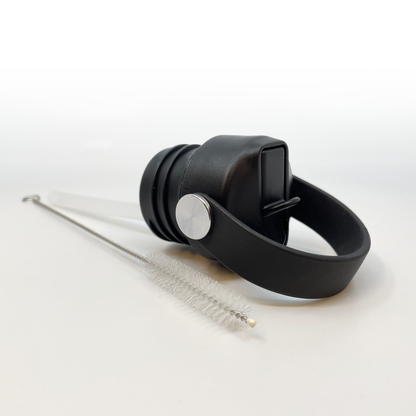 Zwarte rietjesdop voor Smikkels drinkflessen