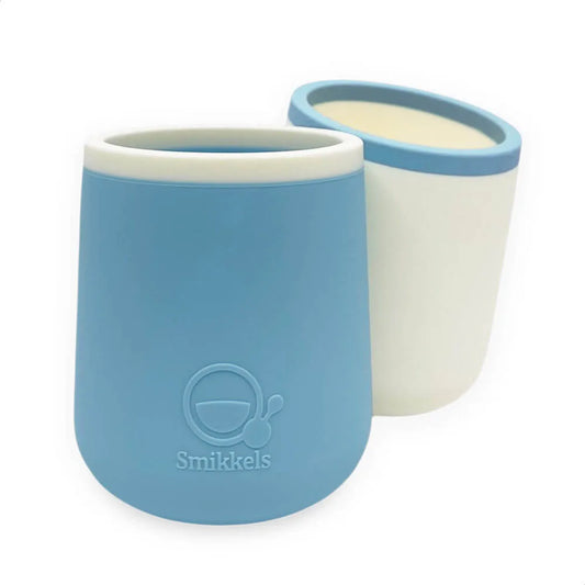 Siliconen drinkbeker, siliconen kinderbeker blauw