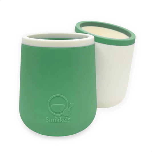 Siliconen drinkbeker, siliconen kinderbeker groen