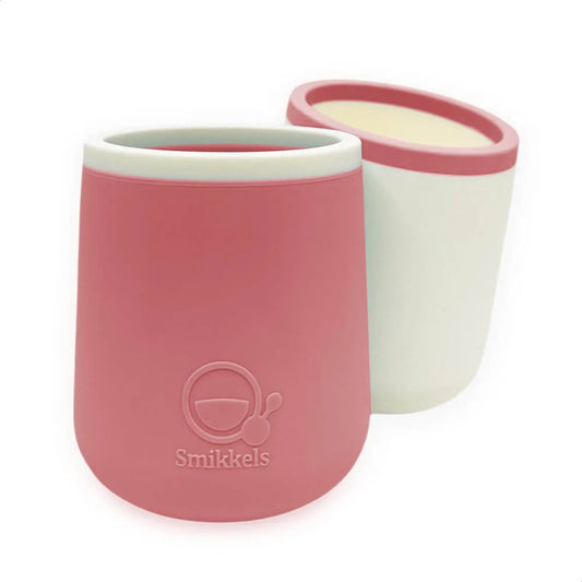 Siliconen drinkbeker, siliconen kinderbeker roze