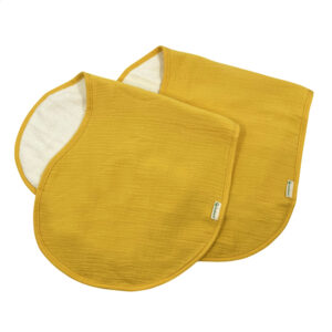 Hydrofiele schouderdoek geel Smikkels baby - 100% Biologisch katoen