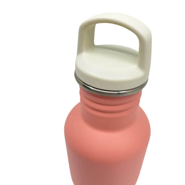 Drinkfles 350ml dop wit op fles roze - Smikkels
